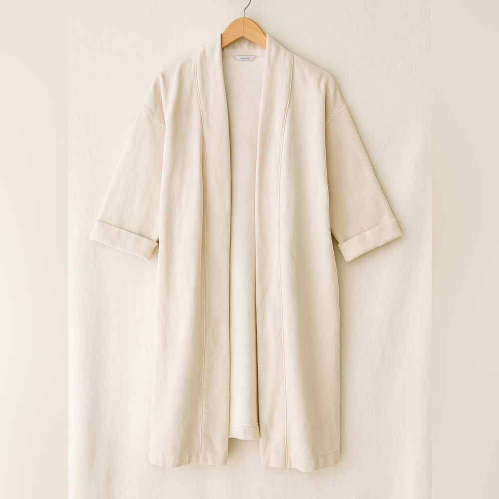 Zara oversized Cream Open Front long Cardigan size small (fits almost any size)